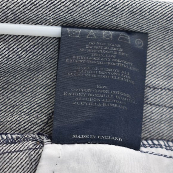 BURBERRY: Blue, Denim & "Nova Check" A-Line Skirt - Picture 5 of 8